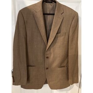 Lauren Ralph Lauren Herringbone‎ Sport Coat Two Button Brown Business Casual 42L